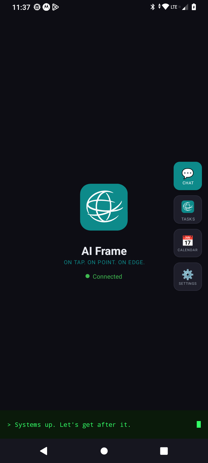 AI Frame home screen